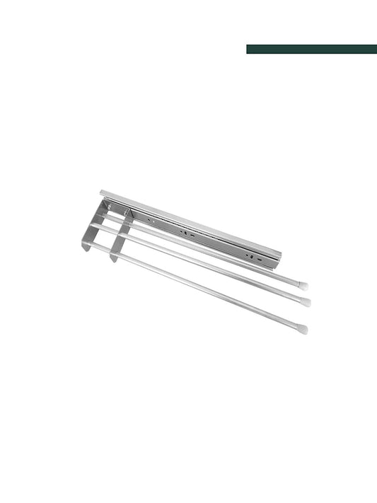 Porta Pano Triplo Jomer 110x45x435mm - Aluminio/inox - 7613
