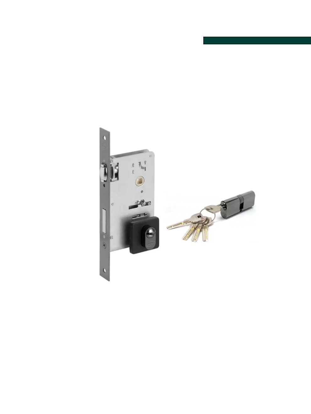 Imab - Fechadura 4700 Zamak rolete quadrado preto