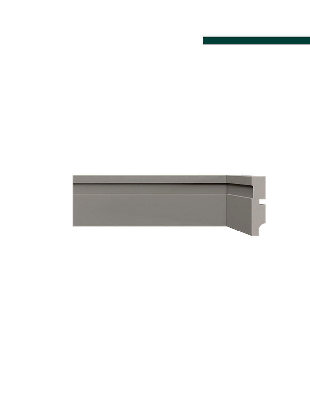 Rodapé 456 Cinza titanium – 7cm - Barra -  Santa Luzia