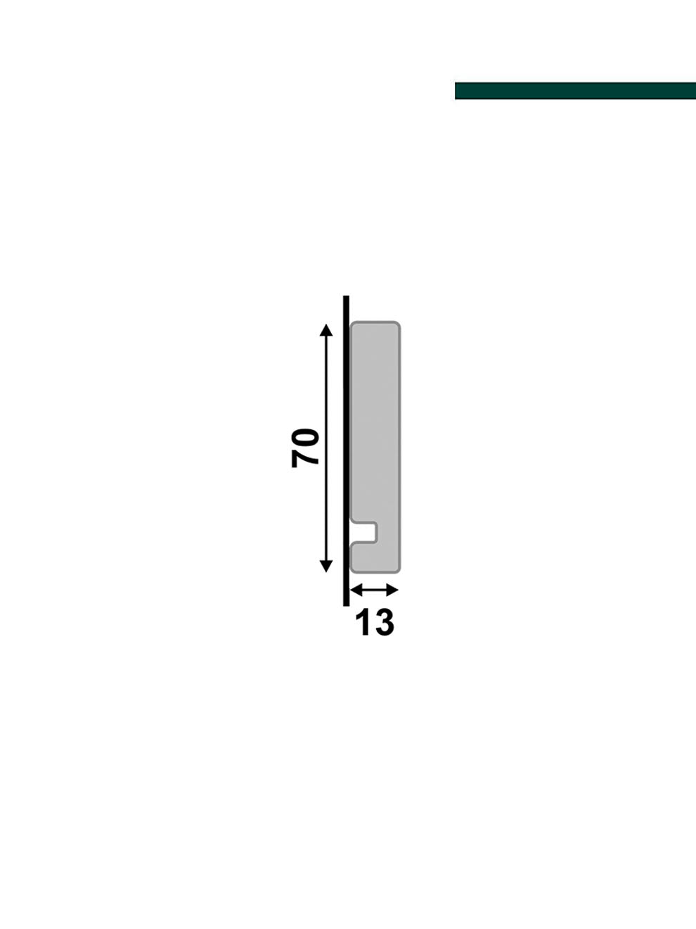 Guarnição 451 Poliestireno cinza glacial - 7cm x 1,3cm x 240cm - Santa Luzia