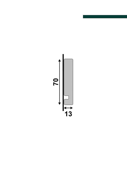 Guarnição 451 Poliestireno cinza glacial - 7cm x 1,3cm x 240cm - Santa Luzia