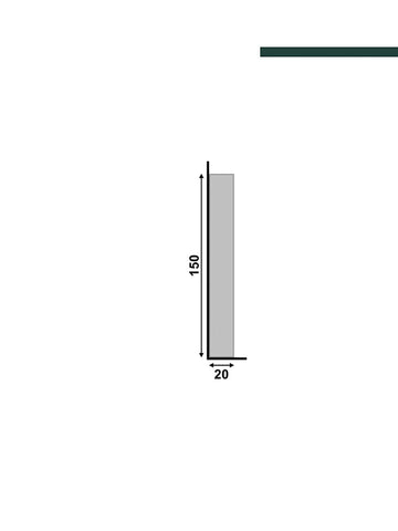 Santa Luzia - Sócalo 183 Cinza Glacial 150mm de altura (CX c/4Peças)