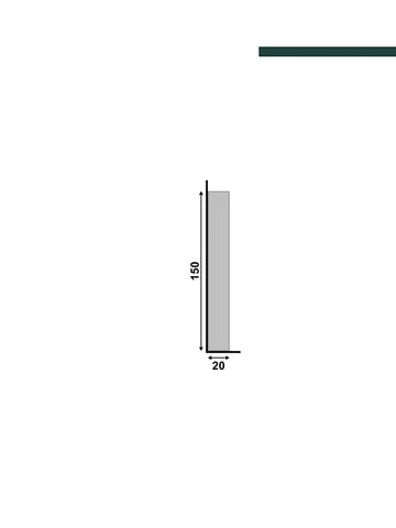 Santa Luzia - Sócalo 183 Cinza Titanium 150mm de altura (CX c/4Peças)