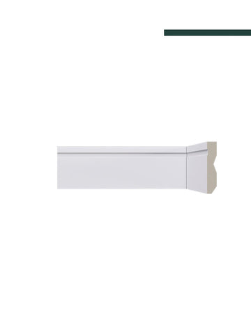 Rodapé Lev72 poliestireno branco c/ friso – 7cm - Barra  - Santa Luzia