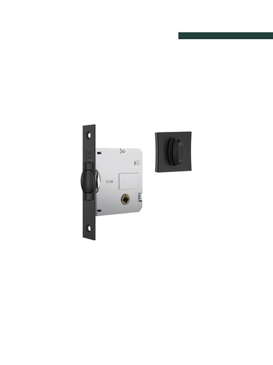 Fechadura 1025 WC Rolete Quadrada Black - STAM