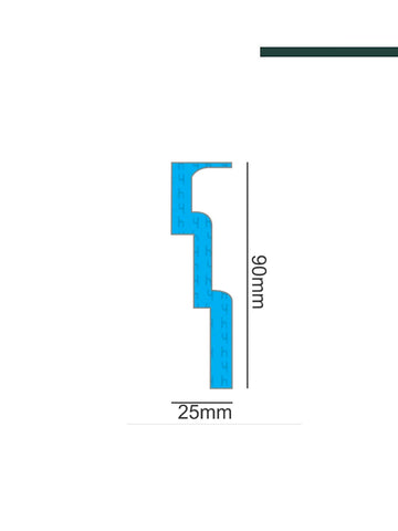 EPEX - Perfil Rodateto R90N PCT C/2 PEÇAS - (C/2mts)