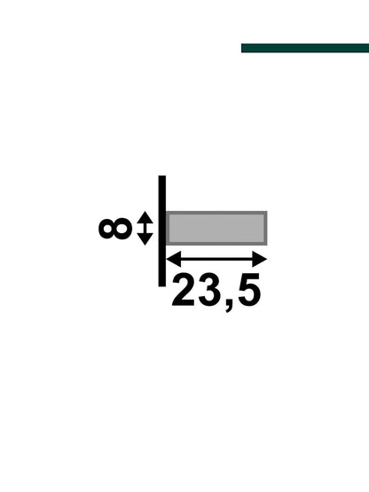 Filete Cinza glacial 23,5mm x 8mm x 2,80m - (PCT C/2) -  Santa Luzia