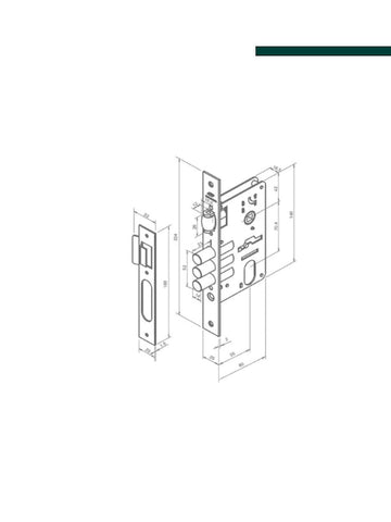 IMAB - Fechadura Externa 4910 INOX ROLETE cromado E77