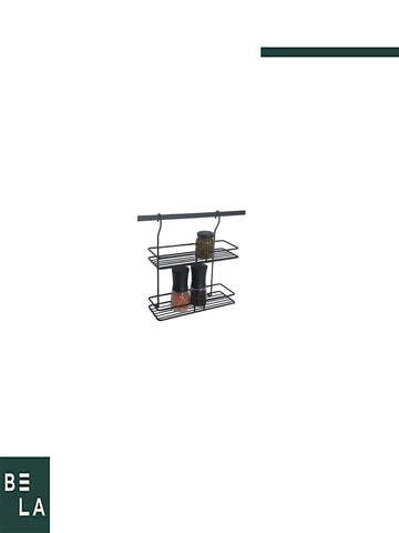 Porta Utensílios Duplo para Barra Preto 2465 - Jomer
