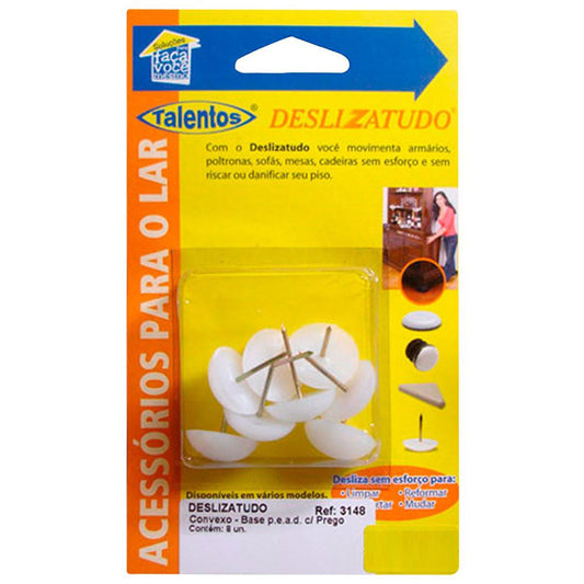 Deslizatudo Convexo - Base p.e.a.d. c/ prego (cartela com 8 peças)  3148 - Talentos