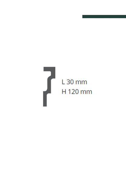 GART - Moldura Nomastyl MOD M1 30mm x 120mm x 2,00m - PEÇA