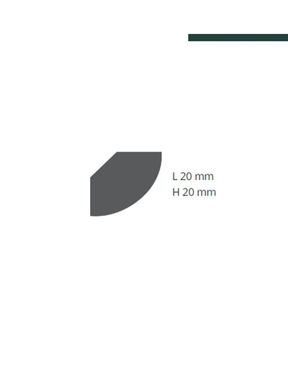 GART - Moldura Nomastyln MOD QR 20mm x 20mm x 2,00m - PEÇA