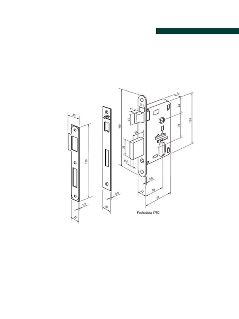 IMAB - Fechadura ICARO Antique Externa