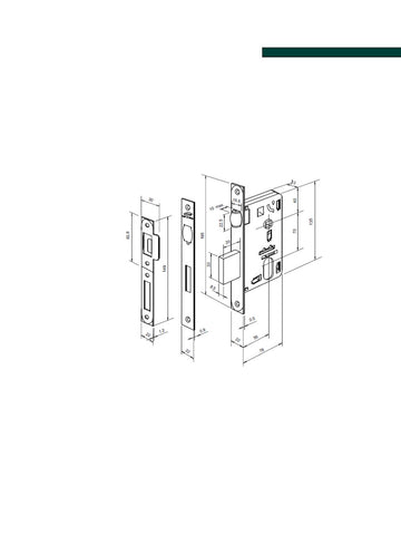 IMAB - Fechadura 1710 Inox Rolete E77 EXT ANTIQUE