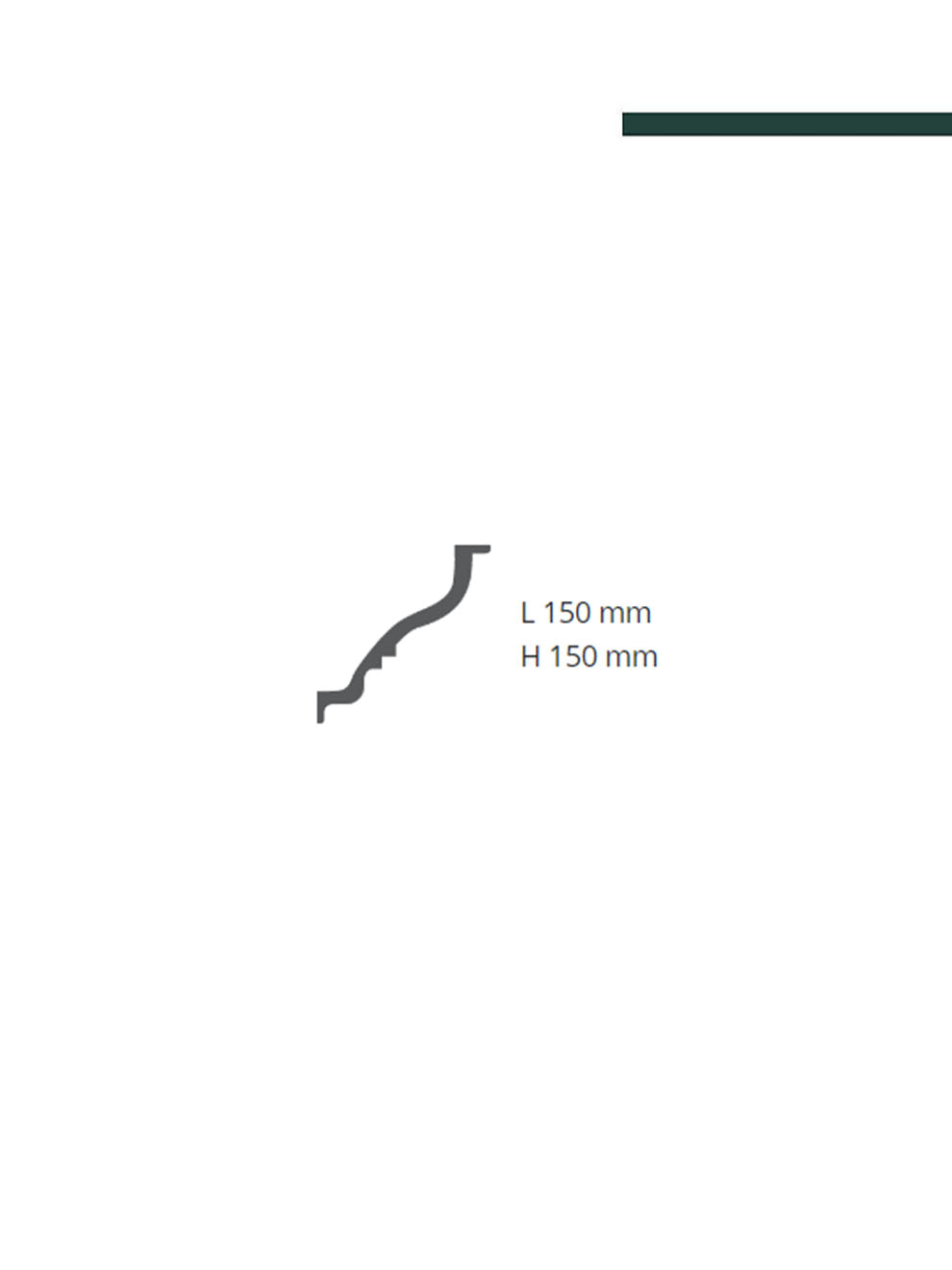 GART - Moldura Nomastyln MOD TL 150mm x 150mm x 2,00m - PEÇA
