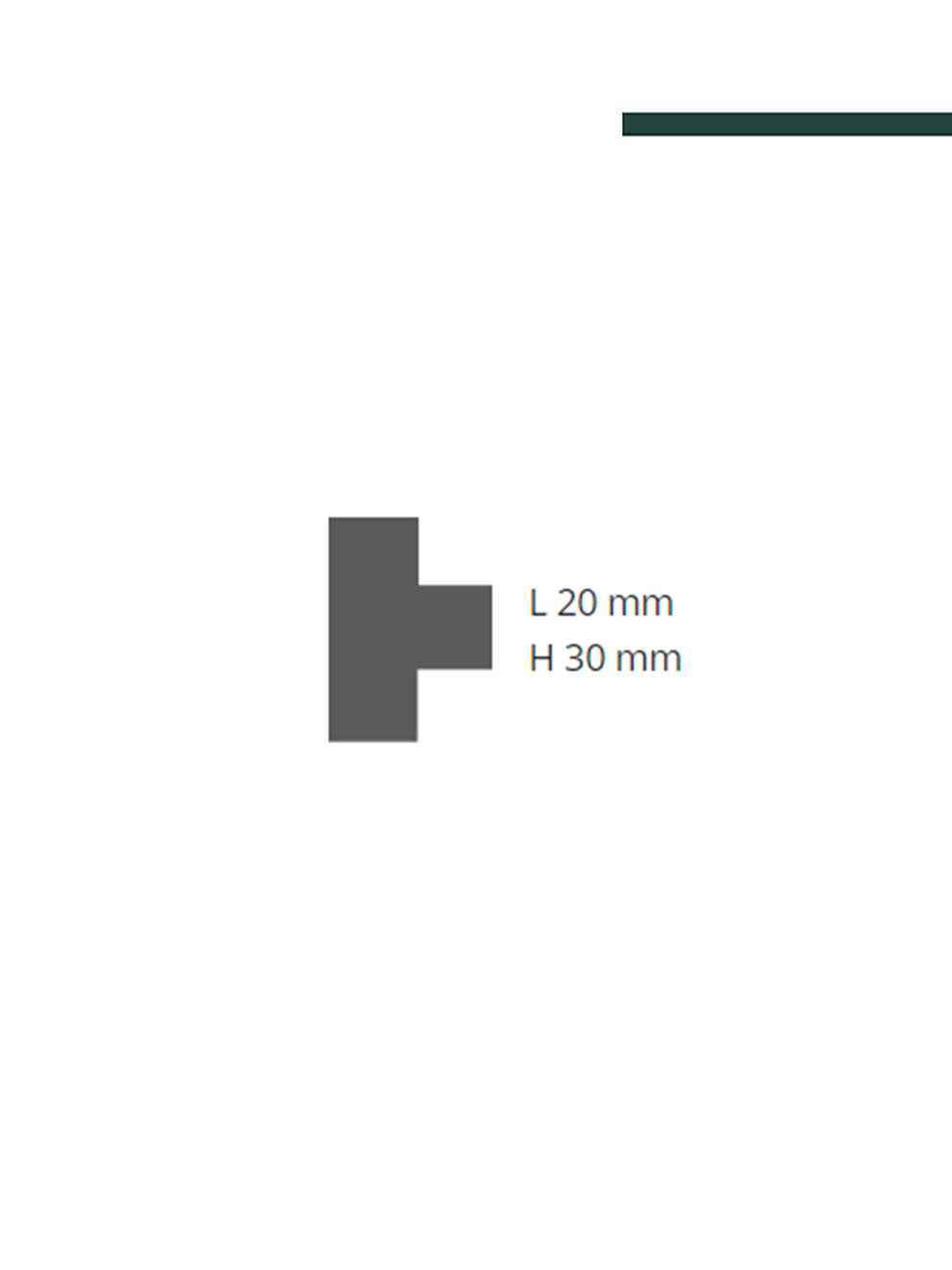 GART - Moldura Nomastyln MOD T4 20mm x 30mm x 2,00m - PEÇA