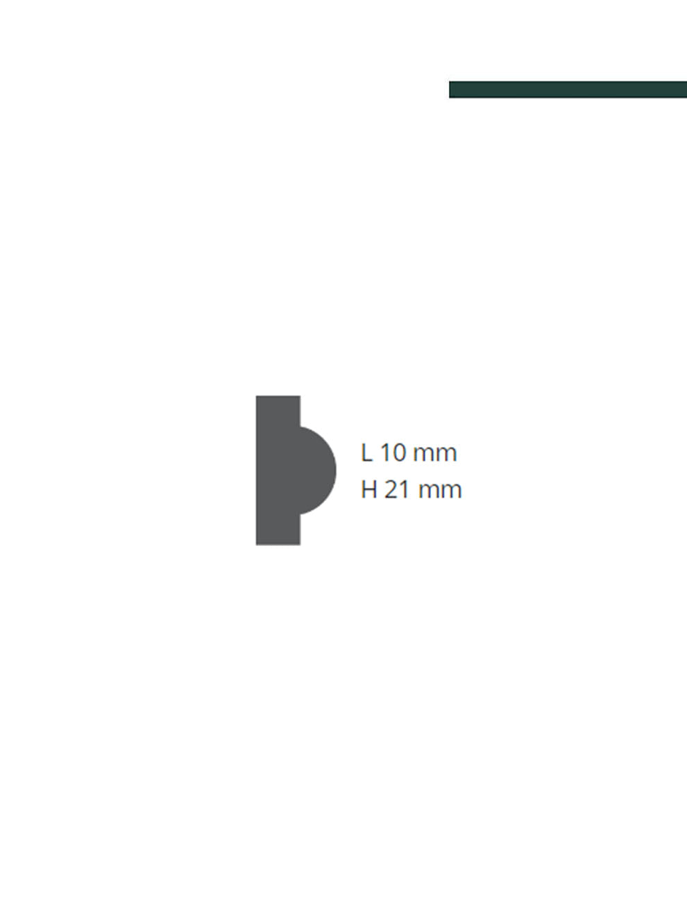 GART - Moldura Nomastyln MOD SP2 10mm x 21mm x 2,00m - PEÇA