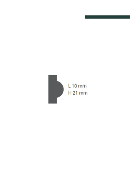 GART - Moldura Nomastyln MOD SP2 10mm x 21mm x 2,00m - PEÇA