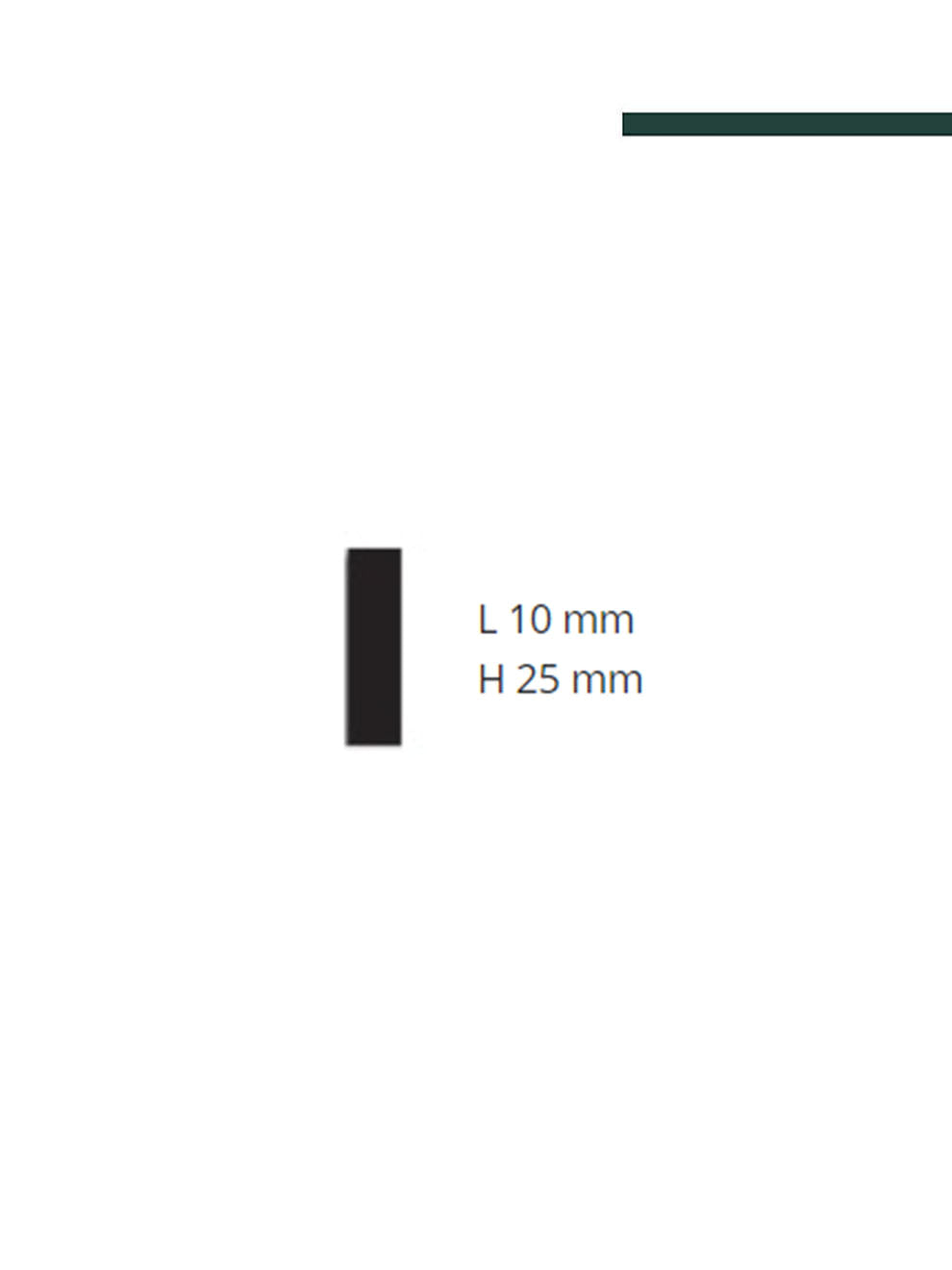 GART - Moldura Nomastyln MOD S2 10mm x 25mm x 2,00m - PEÇA