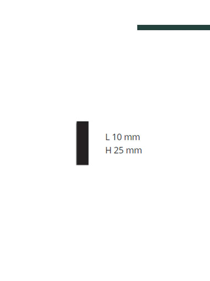 GART - Moldura Nomastyln MOD S2 10mm x 25mm x 2,00m - PEÇA