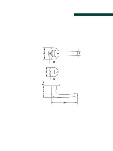 HAFELE - Fechadura Schiller Externa CRA - RTC/MCNT Inox 304