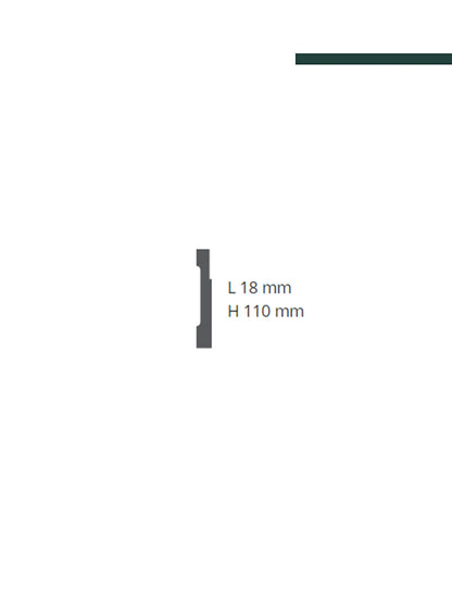 GART - Guarnição Wallstyl GB11 18mm x 110mm x 2,44m - PEÇA