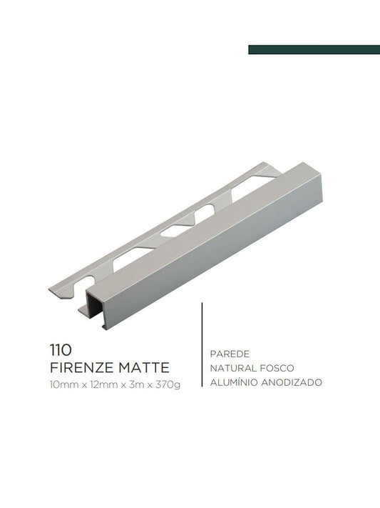 Viscardi - Perfil Firenze Natural Fosco 110 - 10mm x 12mm x 3m - (5 peças)