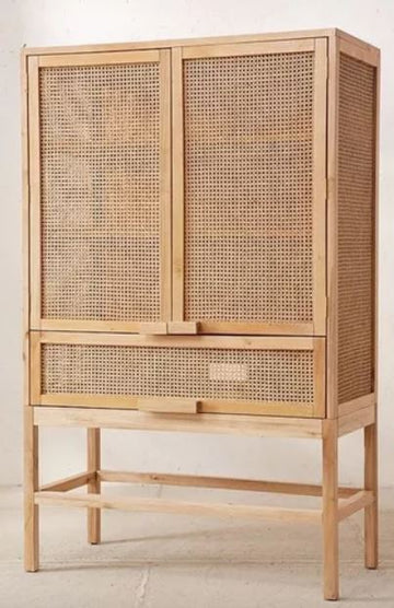 Rattan Natural Aberto 060 Sextavado - (Rolo 15mts x 0,60 largura) - Renna