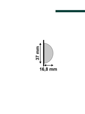 Santa Luzia - Meia cana 599 curva Cinza Glacial (PACOTE C/ 6 PEÇAS) 2,80m