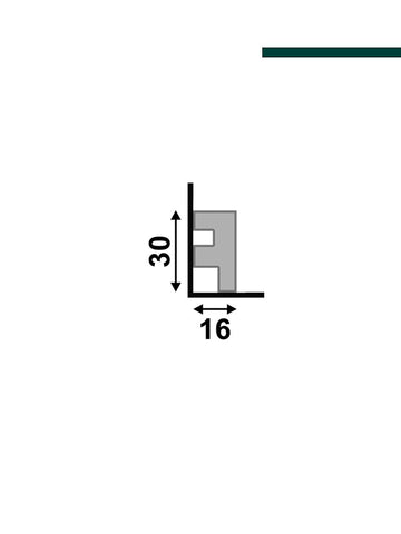 Santa Luzia - Rodapé 466 Cinza titanium – 3cm - Barra