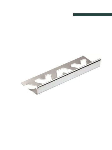 Viscardi - Perfil Ravena 329 Aço inox escovado 3mm x 12mm x 3m (5 PEÇAS)