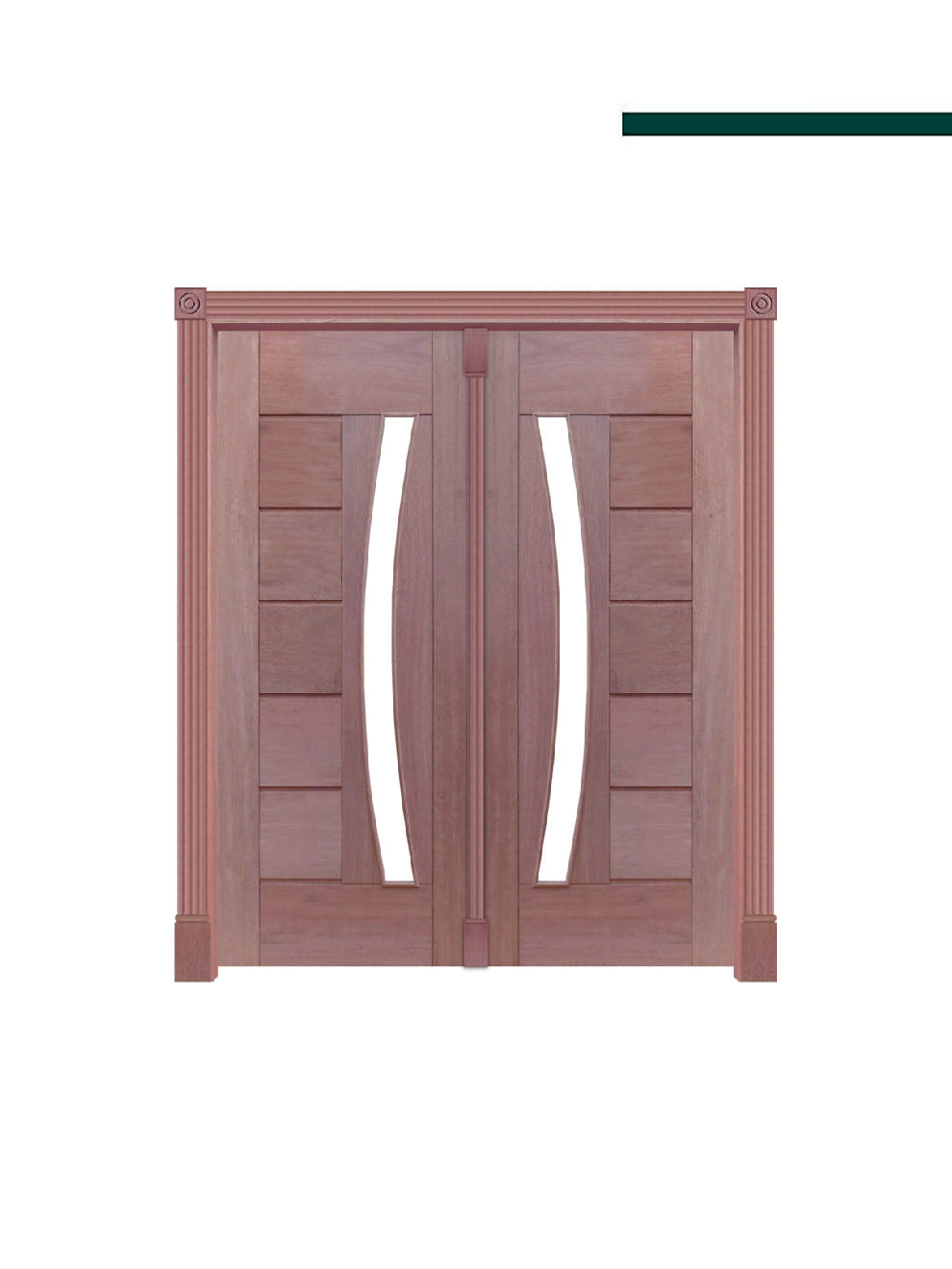 Porta de Madeira Pivot 340 BBB para Vidro em Arco - Casmavi