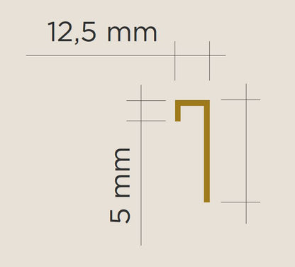Viscardi - Perfil Capri Blanc 327 Branco Fosco 35mm x 12,5mm x 5mm x 3m  (5 peças)