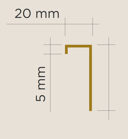 Viscardi - Perfil Capri Blanc (366) 299 Branco Fosco 20mm x 50mm x 5mm x 3m (5 peças)