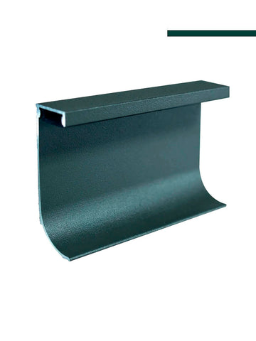 Rodapé Invertido Curvo Lete Autocolante em Alumínio com Aba para LED 60mm x 20mm (CX com 5 Peças) - Hom
