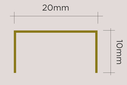 Viscardi -Perfil Luxor Golden Brilho 290 Dourado Brilhante - 20mm x 10mm x 3m - (5 peças)