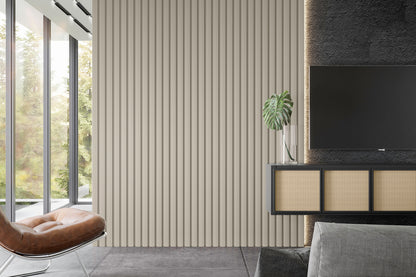 Painel Ripado em MDF Off White 15MM 2,65x1MT (CX C/ 7 peças) - Línea
