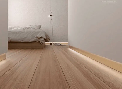 Rodapé Invertido Neri em Alumínio com Aba para LED 25mm x 12,5mm (CX com 5 Peças) - Hom