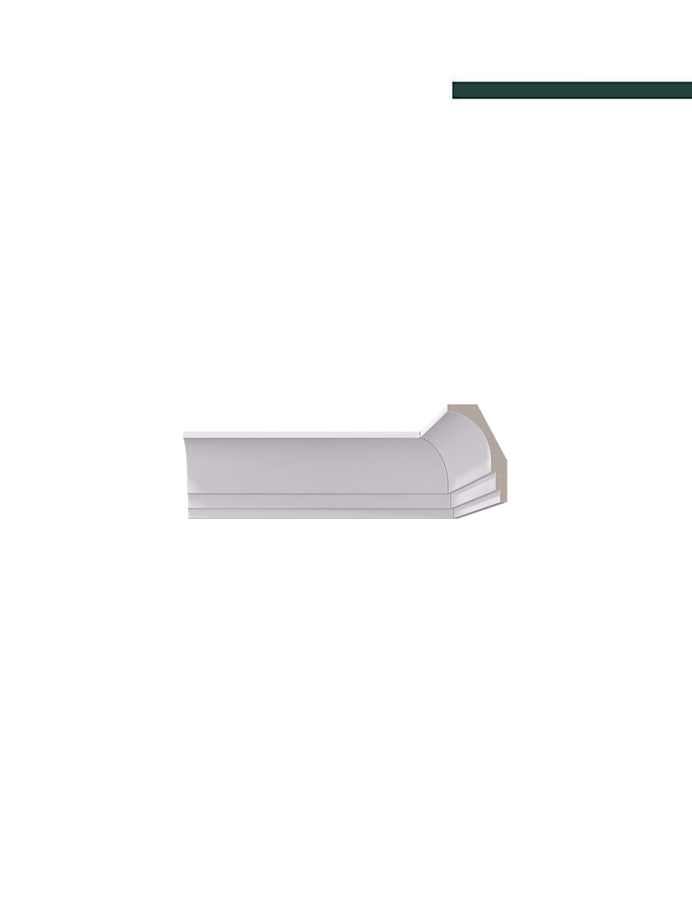 Rodateto 545 Branco 240cm x 43mm x 61mm - Santa Luzia