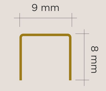 Viscardi - Perfil Slis Gold 076 Dourado Brilho - 09mm x 08mm x 3m (5 peças)