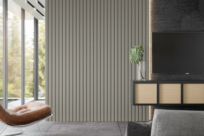 Painel Ripado lateral em MDF Titânio 28cm x 265cm x 1,8cm (CX C/ 2 peças) - Línea