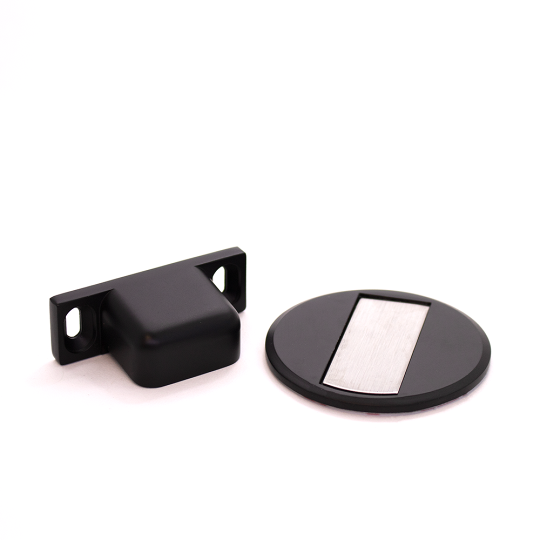 Trava Porta Magnético Slim Preto - Comfortdoor