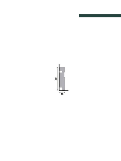 Rodapé 456 Branco – 7cm -  Santa Luzia