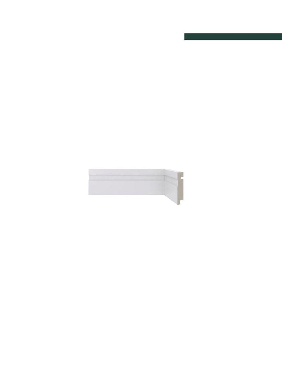 Rodapé 456 Branco – 7cm -  Santa Luzia