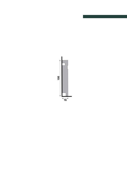 Rodapé 457 Branco – 10cm - (CX C/10 PEÇAS) -  Santa Luzia