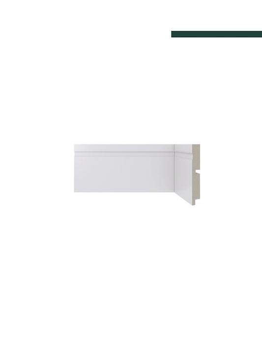 Rodapé 457 Branco – 10cm - (CX C/10 PEÇAS) -  Santa Luzia