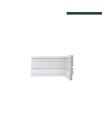 Rodapé 01 Branco – 12cm - Barra - Santa Luzia