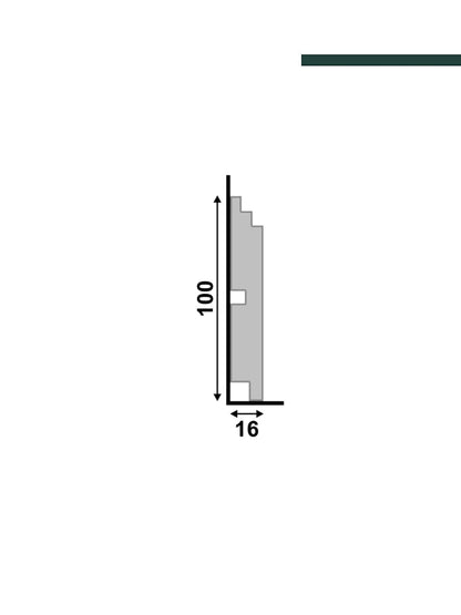 Rodapé 464 Branco – 10cm -  Santa Luzia