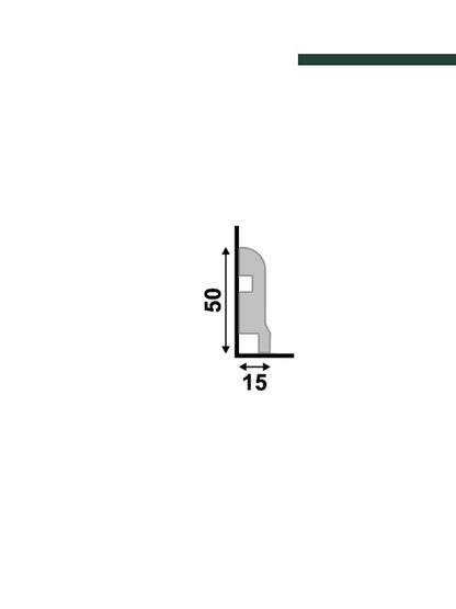 Rodapé 478 Branco – 5cm - (CX C/12 PEÇAS) - Santa Luzia