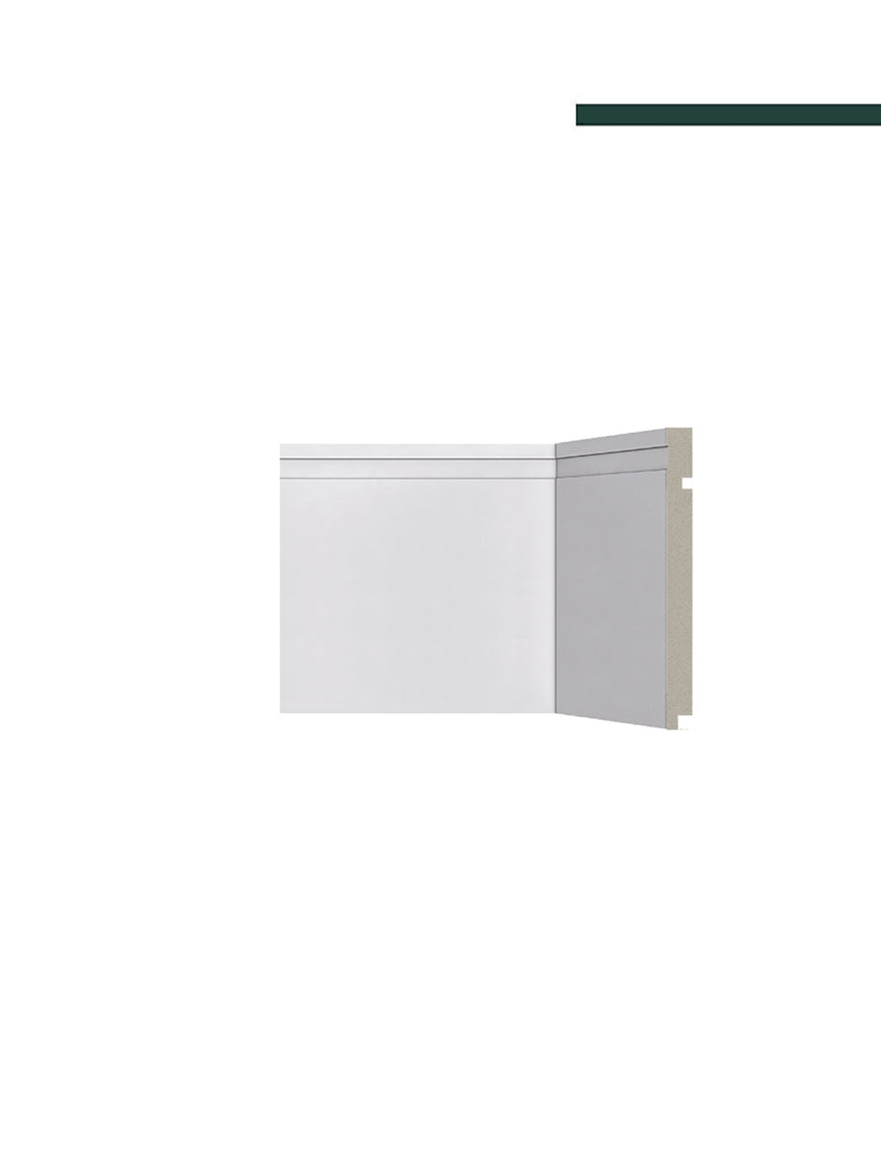 Rodapé 505 Branco – 20cm - Peça -  Santa Luzia